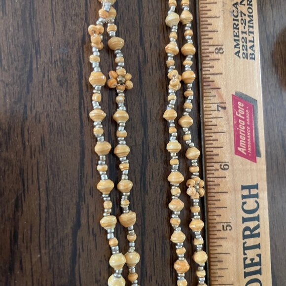 Noonday Collection Yellow or Gold Paper Bead Necklace - Picture 2 of 2